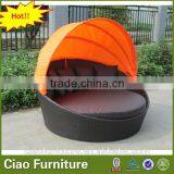 Cheap Rattan Furniture Round Sun Bed Cover thumbnail-2
