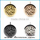 Round Silver/rose Gold/gold Stainless Steel Locket Perfume Diffuser Necklace /Aromatherapy Necklace thumbnail-4