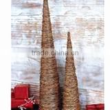 RH-YF43 Christmas Decoration natural rattan ornament cone shape tree