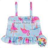 Wholesale Boutique Children Girls Blue Swimsuit Ruffle Two Pieces Baby Princess Swimsuit 2017 Bikinis thumbnail-1