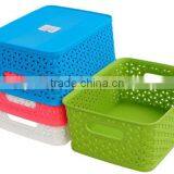 Plastic Rattan Baskets, Plastic Rattan Baskets With Cover thumbnail-4