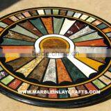 Marble Mosaic Inlay Table Top Pietra Dura Table Top thumbnail-1