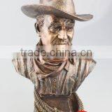 LIfe Size Art Cast Bronze Bust Statues Famous Cowboy Sculptures thumbnail-1