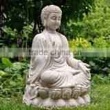 China Factory Supply Estern Style Natural White Marble Buddha Statues Garden for Sale thumbnail-3