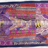 Indian Vintage Textiles - Indian Handcrafted Wall Hanging Graced With Khambadia Patchwork Cotton Tapestry thumbnail-1