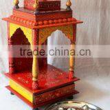 Hand Painted Mini Wooden Temple With 1 Drawer thumbnail-6