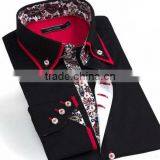 Mens Italian Slim Fit Shirt Contrast Collar Fashion Dress Shirts thumbnail-4