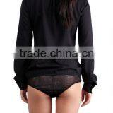 2015 New Fashion Ladies Formal Black Top thumbnail-2