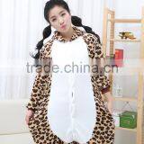 Flannel Cartoon Adult Animal Jumpsuit Animal Pajamas Jumpsuit Leopard Bear Design thumbnail-1