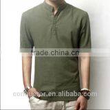 Men's White Linen Shirt HOT! MSRL0057 thumbnail-1