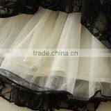 Wholesaler In Stock Item Lace Pattern Mini Dress Black White Cotton Midi Tutu Skirt thumbnail-4