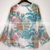 Lady Fashion Print Sweater Blouses thumbnail-2