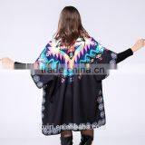 2015 Winter Women Cashmere Wool Scarf Poncho Cape Cloak Large Scale Blanket Plaid Cashmere Shawl thumbnail-3