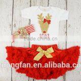 Toddler Girls First Christmas Gift Outfit Santa Baby Christmas Reindeer Sequnis Sets thumbnail-1