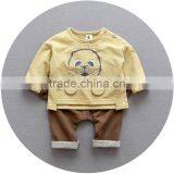 S17675A Children Clothes Boy Clothing Set Long Sleeve Tops+pants Baby Boy Clothes 2pcs Set thumbnail-3