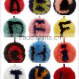 Myfur Customized 26 English Letters Fox Body Fur Made Lady Bag Charm Keychain thumbnail-5