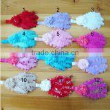 2014 Popular Infant Baby Toddler Cute Hair Accessories Kids Feather Hair Band Baby Girl Headband Flower Elestic Hairband Gift thumbnail-1
