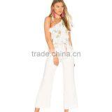 Choker Design Chiffon Top Floral One Shoulder Lady Blouse thumbnail-5