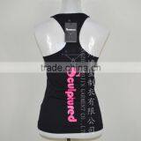 Fashion Design 2015 Cotton Black Color Tanktop Sportwear for Women thumbnail-3