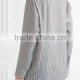 Wholesale Fashion Striped Satin Pajama Set Custom Pijamas Woman Ladies Pyjamas Sleepwear thumbnail-3