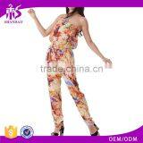 Guangzhou Shandao Popular Summer Casual Custom Made Floral Ladies jumpsuits For Women 2015