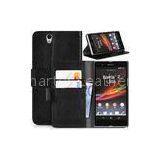 Litchi Genuine Leather Mobile Phone Case For Sony Xperia Z L36H thumbnail-1