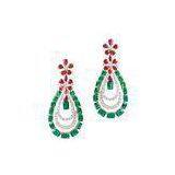 Various Plating Color Stylish Earrings Girl Rhinestone Drop Earrings