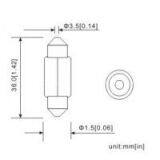 211 Car Festoon LED Bulb 5050SMD*6PCS 11-18V 0.72W 3021 thumbnail-3