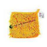 Maching Washable Chenille Microfiber Cleaning Mitt Yellow Microfiber Cloth