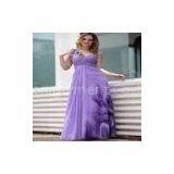 Royal Purple Designer Silk Chiffon Wedding Dresses 2012 thumbnail-1