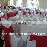 Red Wedding Satin Fabric Chair Sash Decorative Chair Sash