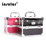 Red Professional Aluminum Beauty Cosmetic Makeup Case Box thumbnail-2