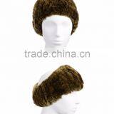 YR169A Top Quality Real Rex Rabbit Fur Elastic Headband Snood Two Way Soft Touch Rabbit Fur Headband/Collar thumbnail-3