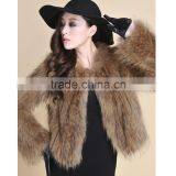 SJ057-01 Knitted Raccoon Fur Jackets Natural Color Real Fur Jackets Factory Sale 2016