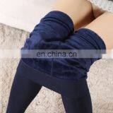 Super Elastic Warm Winter Women Velvet Knitted Seamless Slimming Winter Legging For Girls thumbnail-2