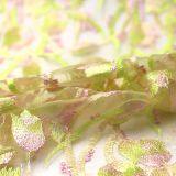 China Factory Nigeria Green Flower Embroidered Mesh Lace Fabric for Women thumbnail-2