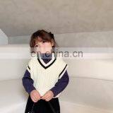 C1043/Wholesale China Manufacturer Spring School Knit Kids Play Vest Sweet Cotton Casual Girls Vest Coat thumbnail-6