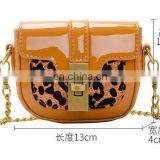 2020 Spring PU Leather Cross Body Handbag for Kids Girl Fashion Children Girl Leopard One-Shoulder Chain Bags thumbnail-2