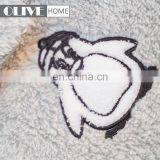Adult Pyjamas Penguin Logo Embroidery Patch Brushed Cationic Sherpa Fleece Bathrobe With Zipper thumbnail-4