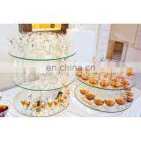 Wedding Decoration Glass Candle Holder Plates Table Mirror Candle Plate thumbnail-3