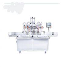 Straight Line 6-head Automatic Liquid Filling Machine With Conveyor PLC Control Price