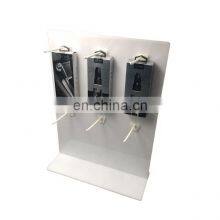 Removable Countertop Jewelry Supermarket Custom White Acrylic Sock Hook Display Stand
