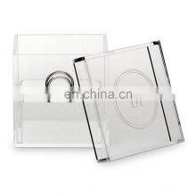Luxury Ring Box Custom Logo Small Clear Acrylic Ring Box Luxury Clear Acrylic Box for Wedding Ring thumbnail-2