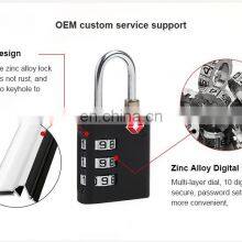 Wholesale 3 Digit Combination TSA Customs Code Lock Safe Padlock For Travel Luggage thumbnail-5