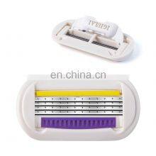 4 Layers Razor Blade Women Customized Logo Razor Blade Manufacture Shaving Razor Germany Steel GF-0304 thumbnail-2