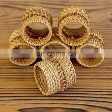 New Design Rattan Napkin Ring Wicker Woven High Quality Tableware Set Napkin Holder Rings Wovenmade in Vietnam thumbnail-1