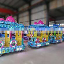 Theme Park Childrens Train Electric 16/20 Passenger Train Mini Ocean Teackless Train Ride thumbnail-2