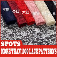 Large stock supply of various specifications of lace and lace fashion fabrics