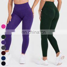 Wholesale Activewear Soft Running Wear Gym Fitness Butt Lifting Tights High Waist Sports Pants Women Seamless Yoga Leggings thumbnail-5