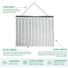 Pflegematte für Baseball/Softball und Infield-Wartung & Oberflächennivellierung Schleppmatte thumbnail-4